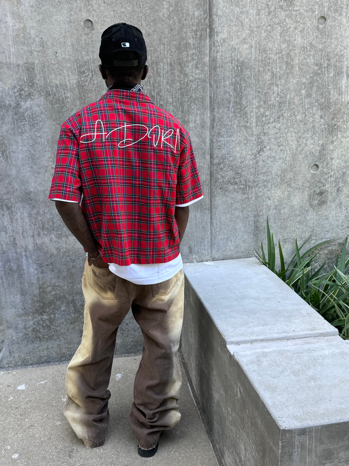 RED FLANNEL + FREE BAGGY DENIM