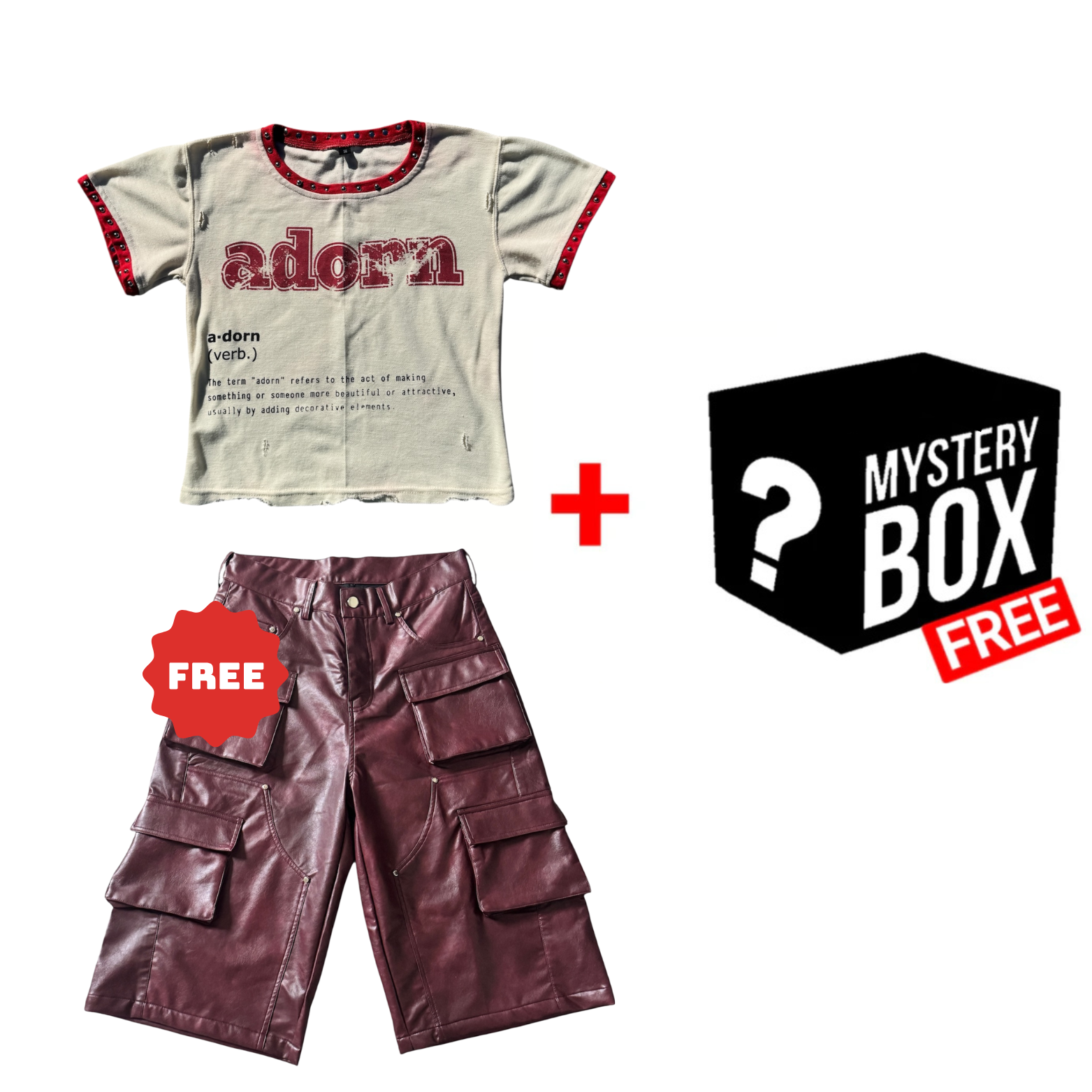 BABY TEE + FREE RED SHORTS + FREE MYSTERY ITEM