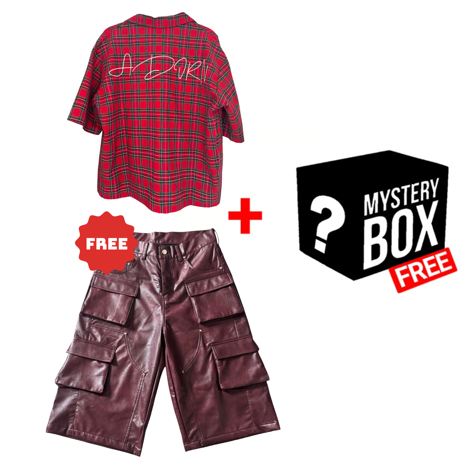 RED FLANNEL + FREE RED SHORTS + FREE MYSTERY ITEM