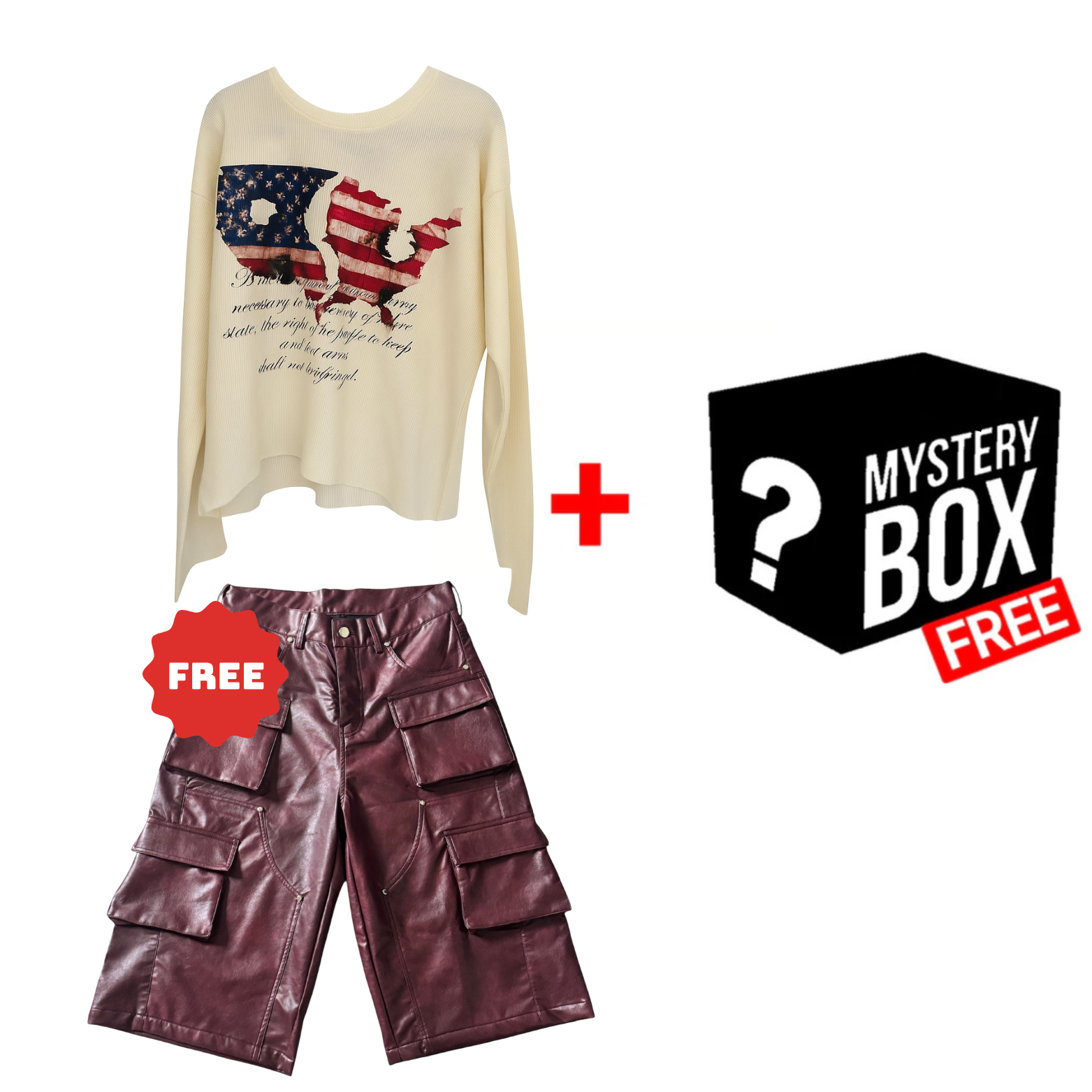CREAM THERMAL + FREE RED SHORTS + FREE MYSTERY ITEM
